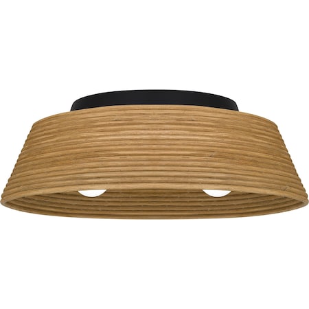 Quoizel Flush Mount Flushmount 3 Lights Matte Black QFL6167MBK